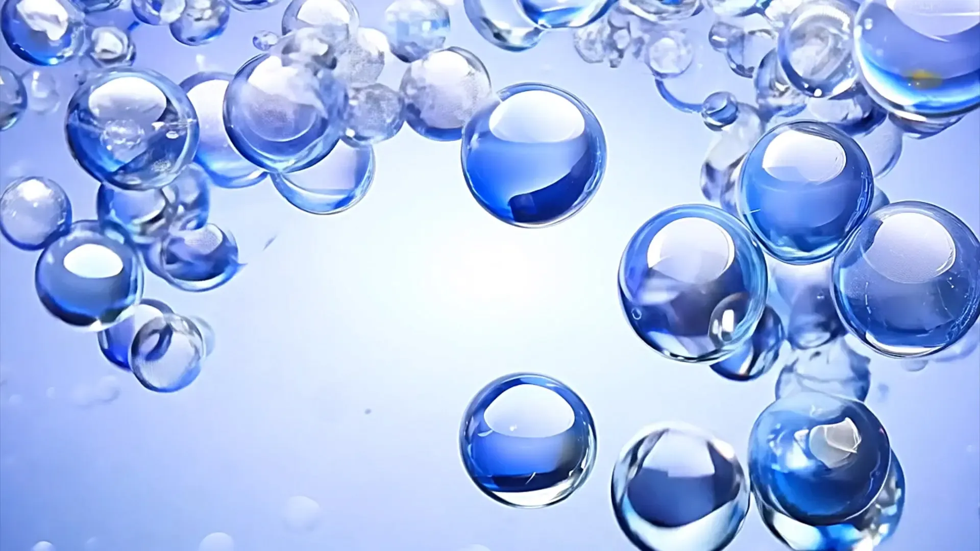 Floating Water Bubbles Background for Skincare Product Showcase Videos